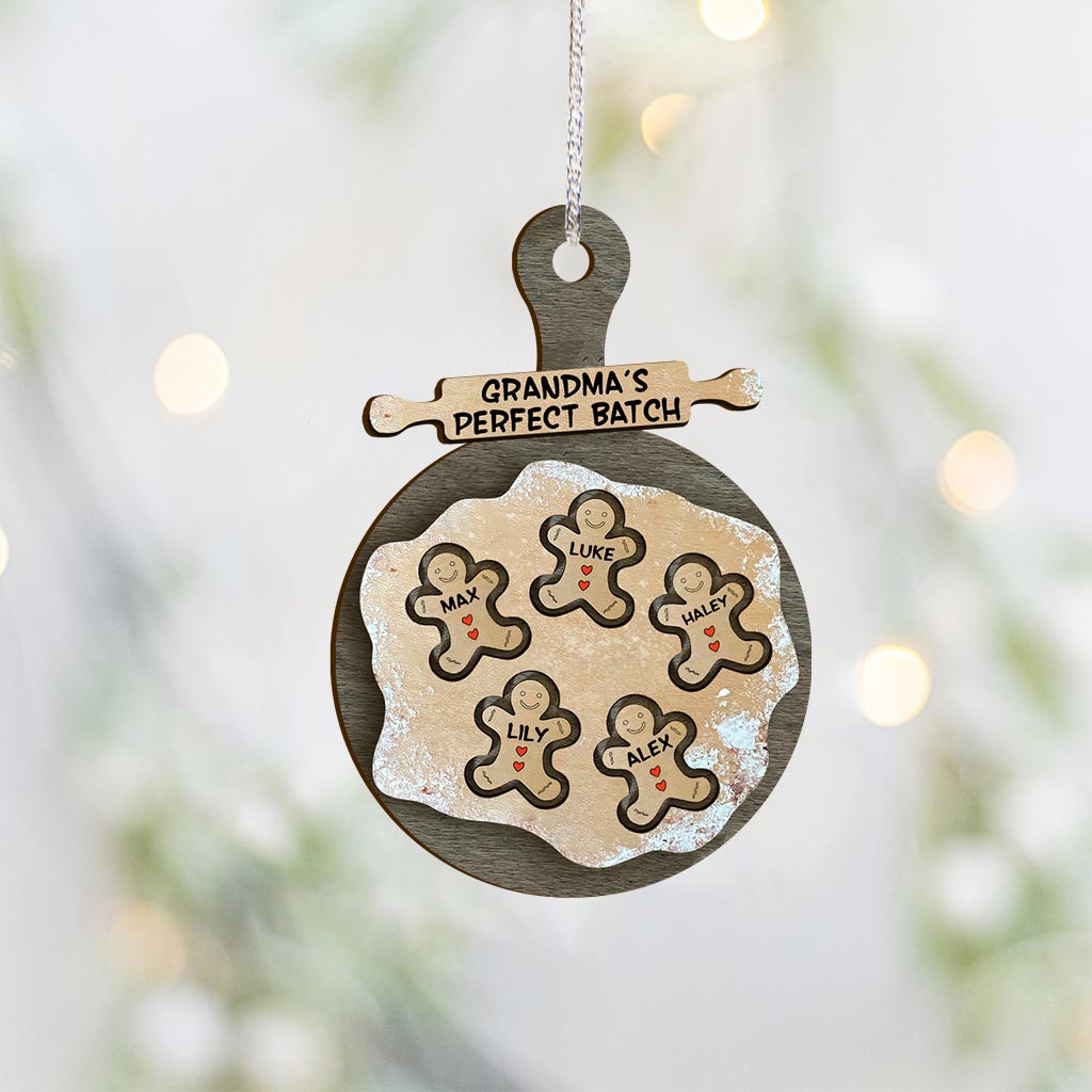 Grandma’s Perfect Batch - Personalized Christmas Grandma Ornament (Printed On Both Sides)