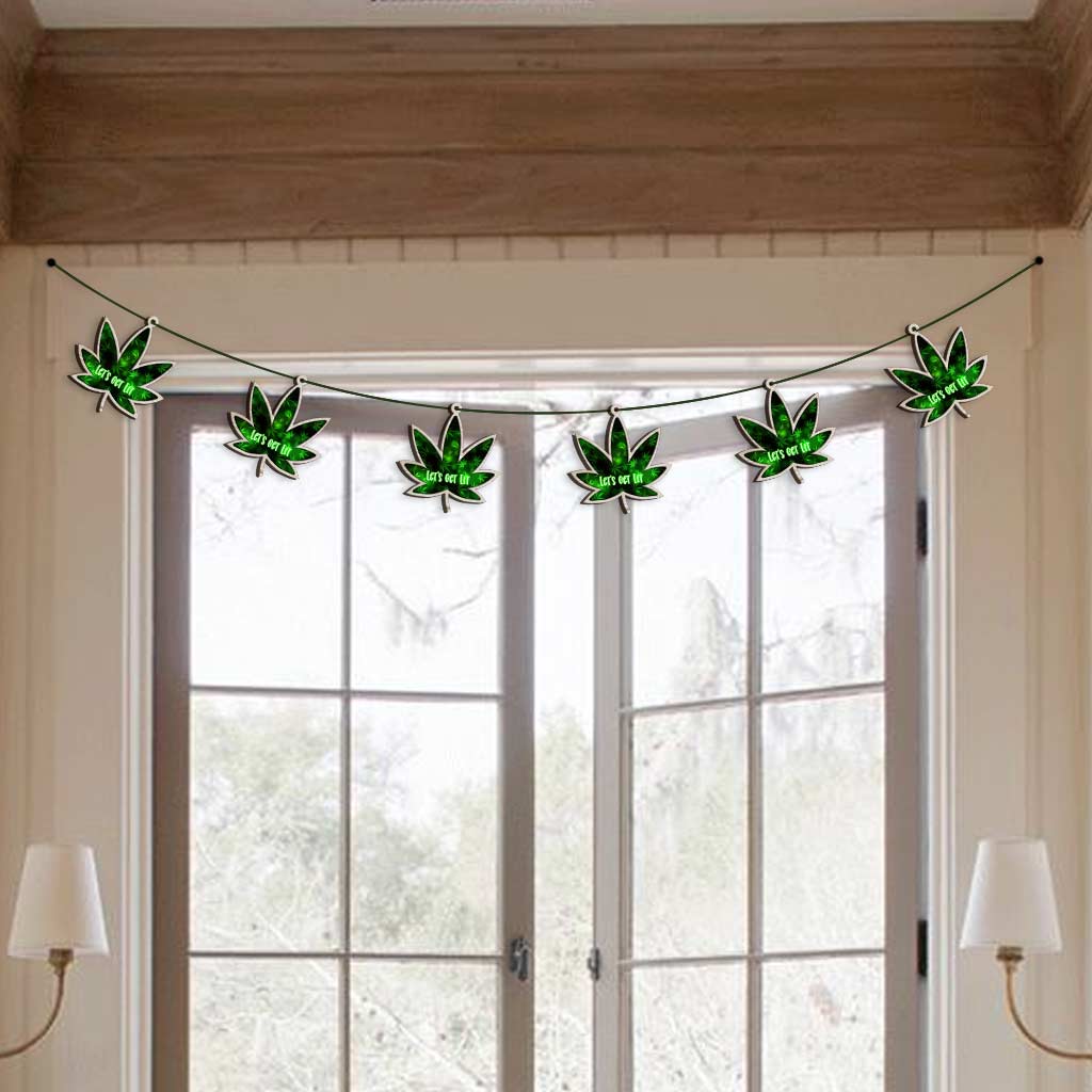 Let's Get Lit - Personalized Christmas Weed 6 Pieces Garland