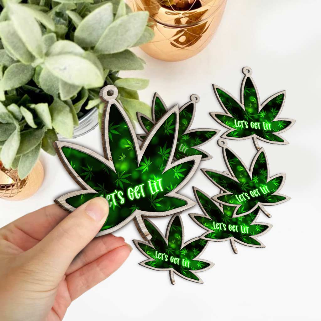 Let's Get Lit - Personalized Christmas Weed 6 Pieces Garland