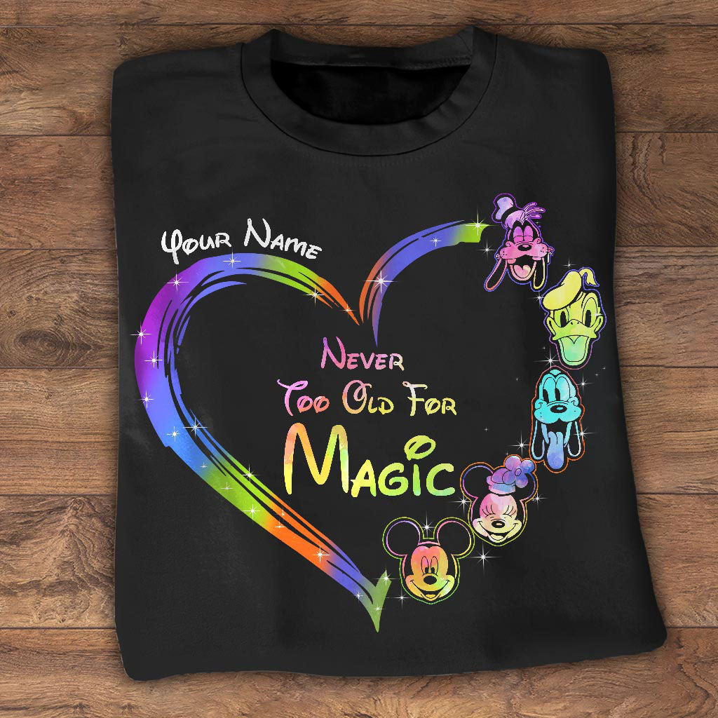 Never Too Old For Magic - Personalized Mouse T-shirt and Hoodie