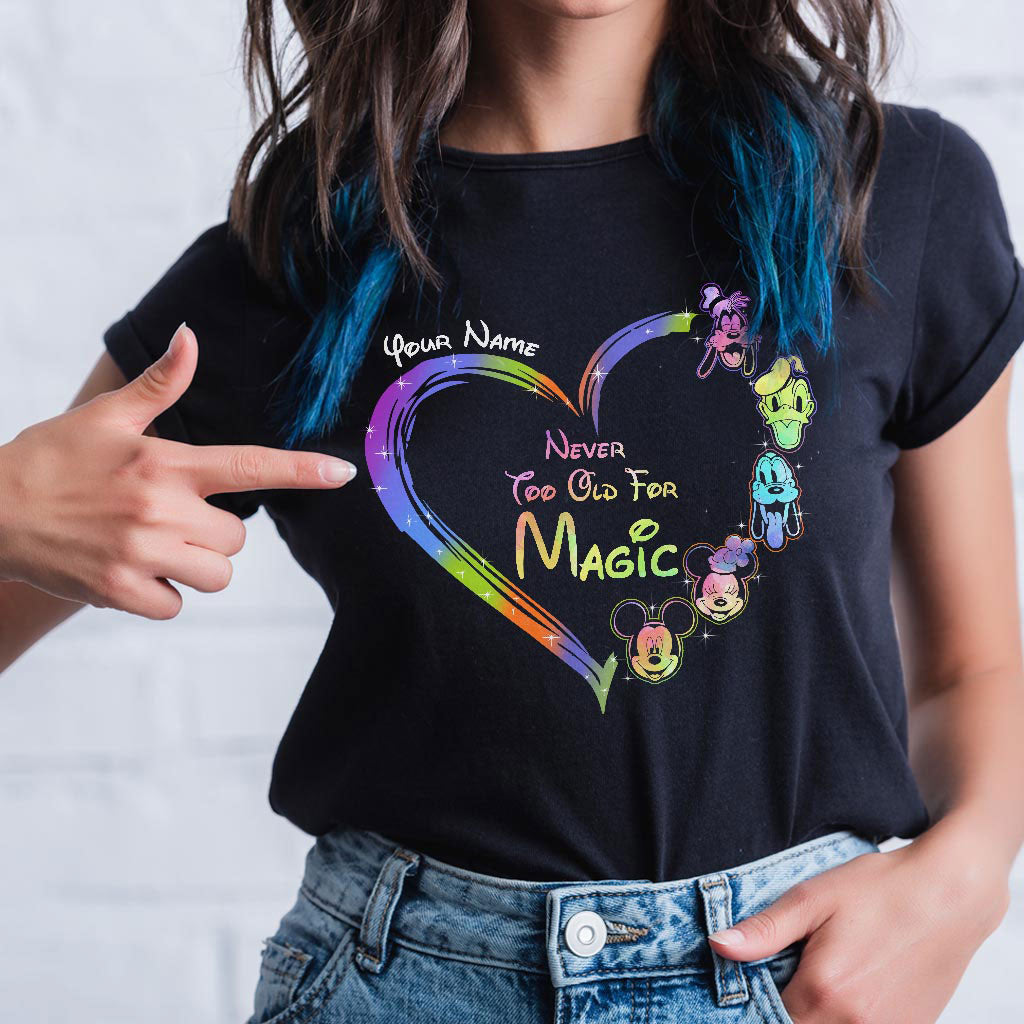 Never Too Old For Magic - Personalized Mouse T-shirt and Hoodie