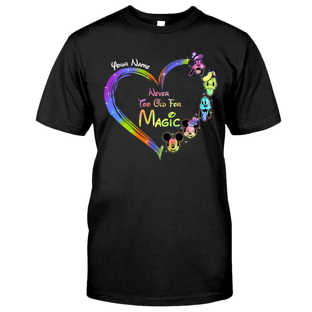 Never Too Old For Magic - Personalized Mouse T-shirt and Hoodie