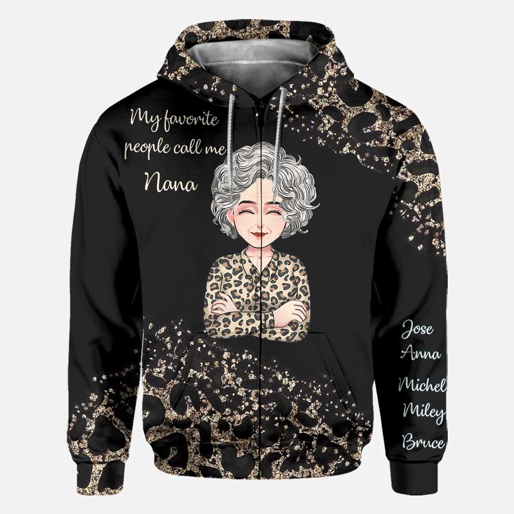 My Favorite People - Personalized Mother's Day Grandma All Over T-shirt and Hoodie