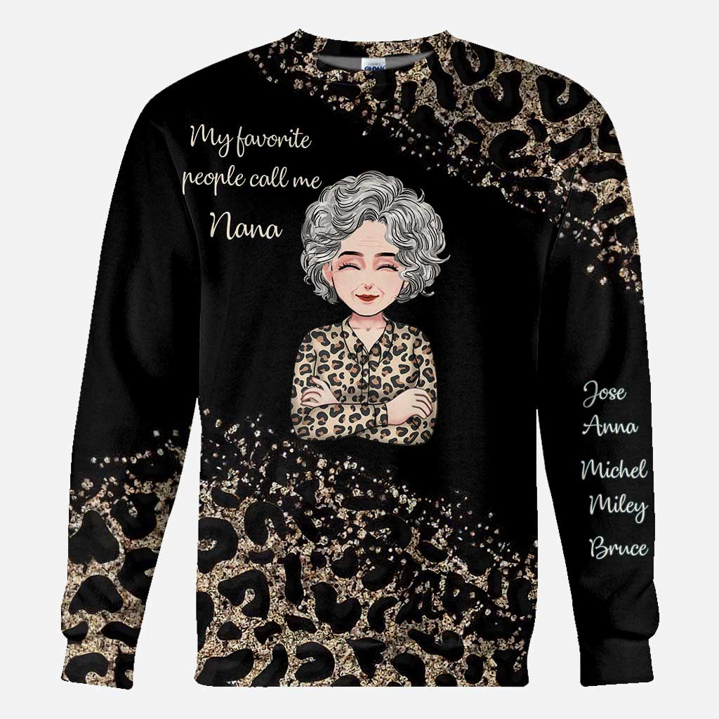 My Favorite People - Personalized Mother's Day Grandma All Over T-shirt and Hoodie