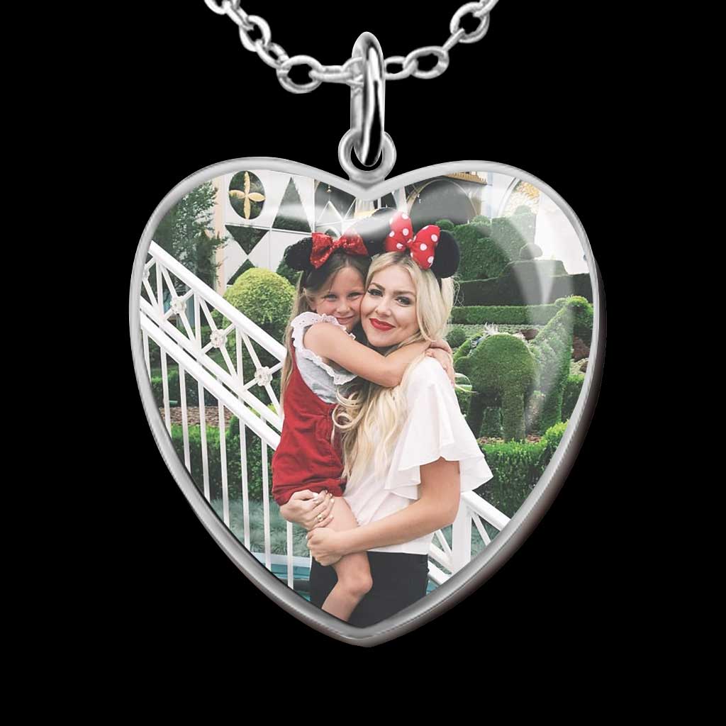 You Are The Best Mom - Personalized Mother's Day Mouse Heart Pendant Necklace