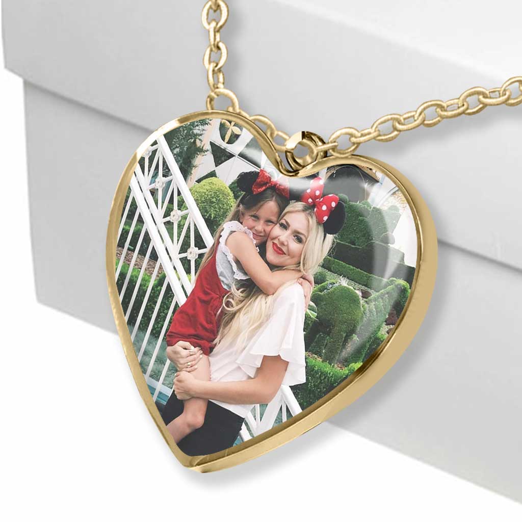You Are The Best Mom - Personalized Mother's Day Mouse Heart Pendant Necklace