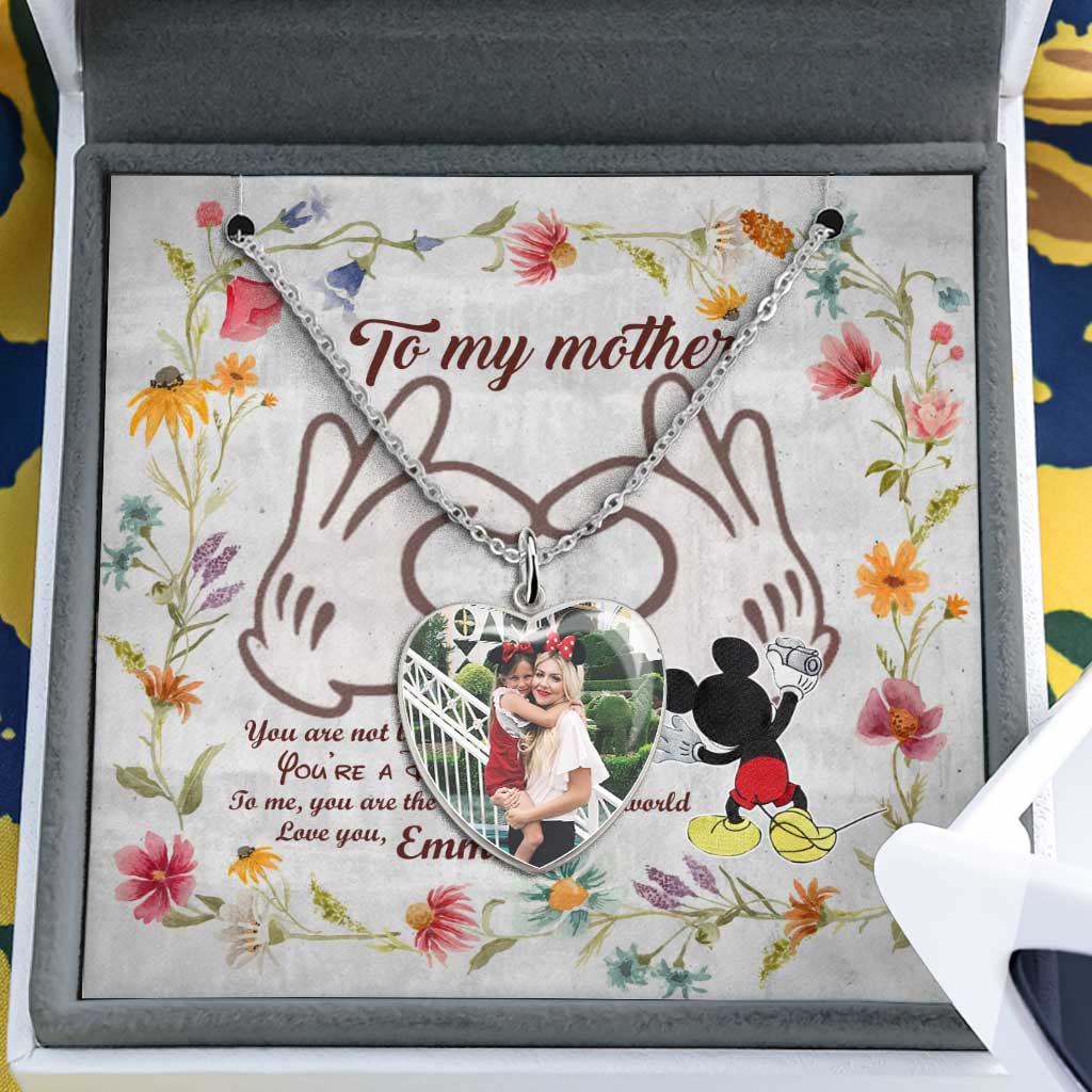 You Are The Best Mom - Personalized Mother's Day Mouse Heart Pendant Necklace