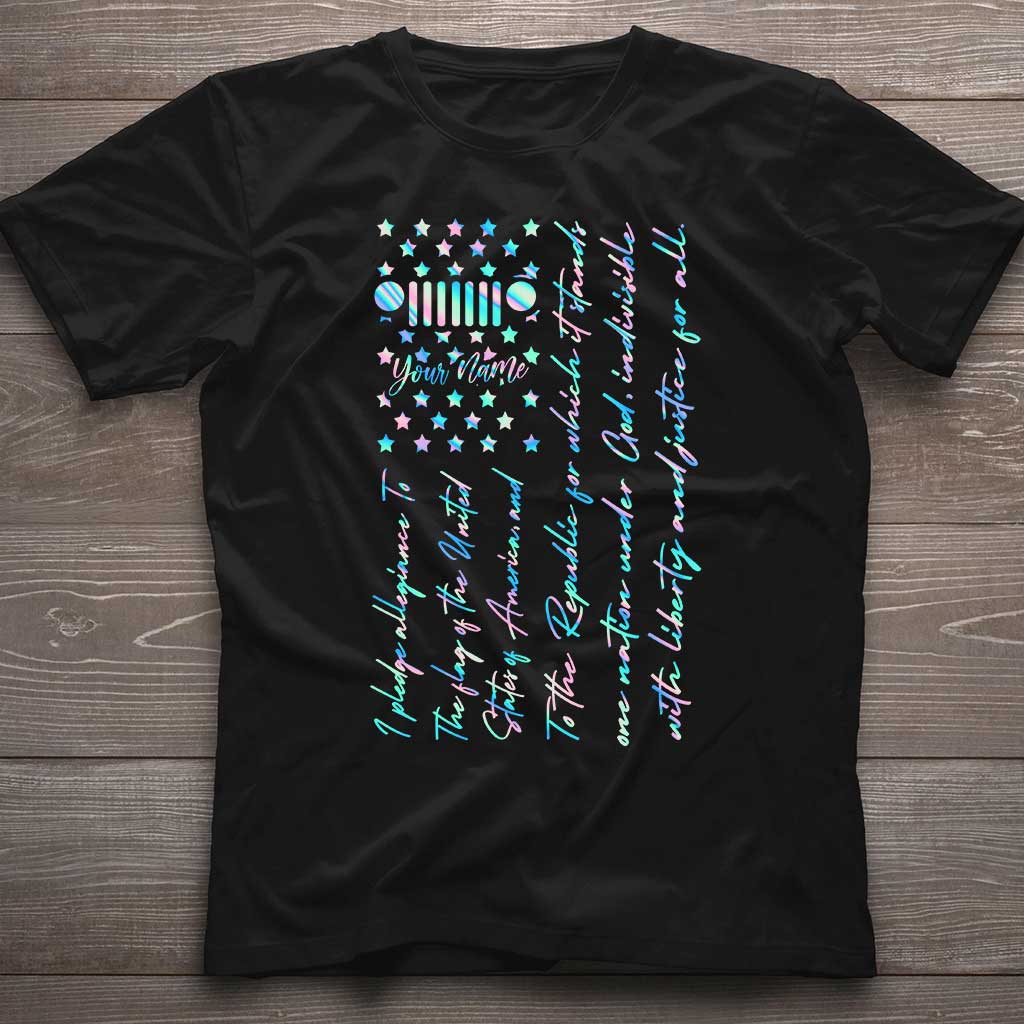 Jp Lovers Pledge Of Allegiance - Personalized Independence Day Car T-shirt and Hoodie