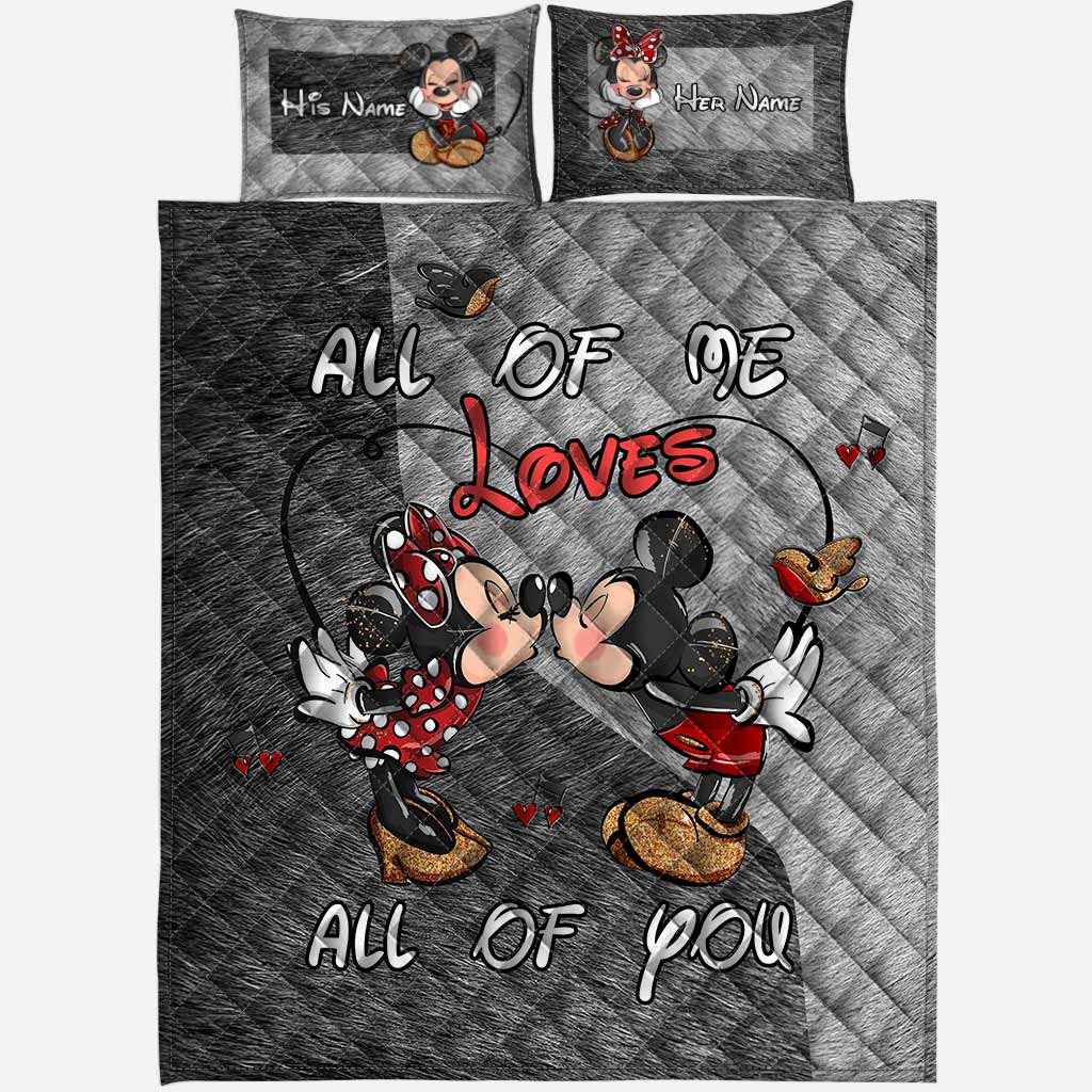 All Of Me Loves - Personalized Mouse Quilt Set