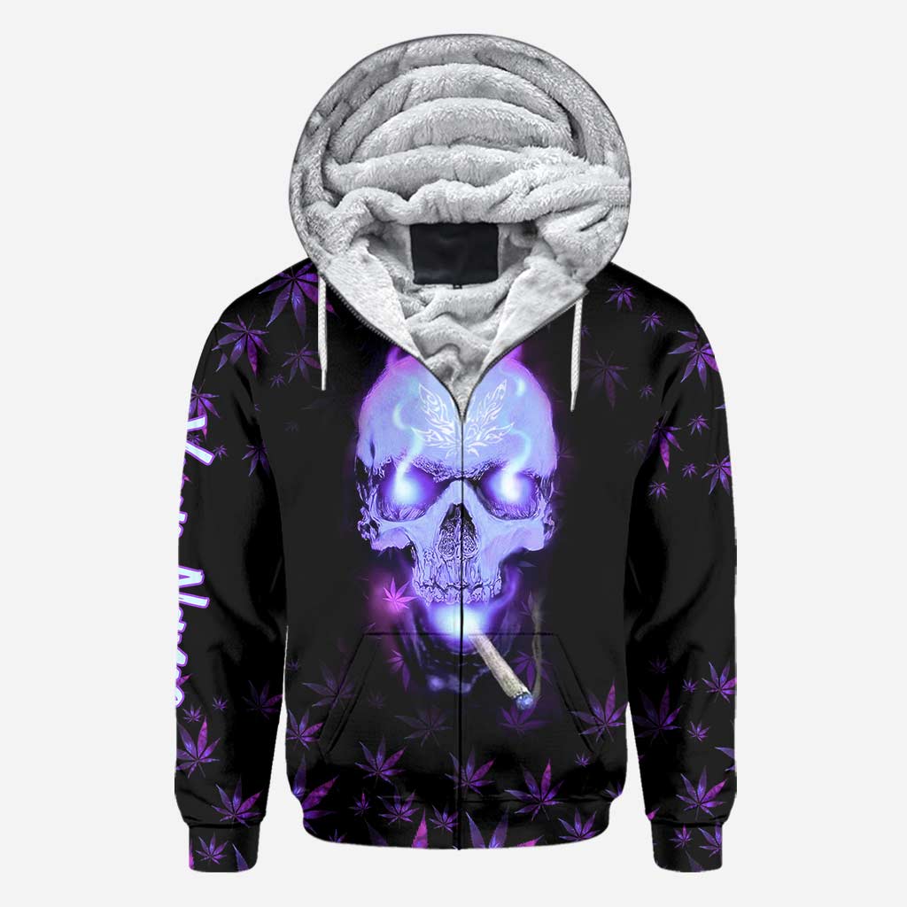 Skull Get High - Personalized Weed All Over T-shirt and Hoodie