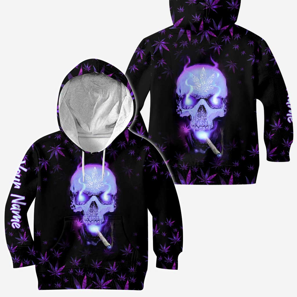 Skull Get High - Personalized Weed All Over T-shirt and Hoodie