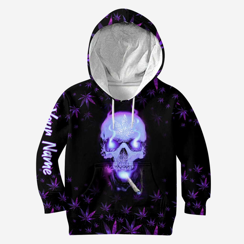 Skull Get High - Personalized Weed All Over T-shirt and Hoodie
