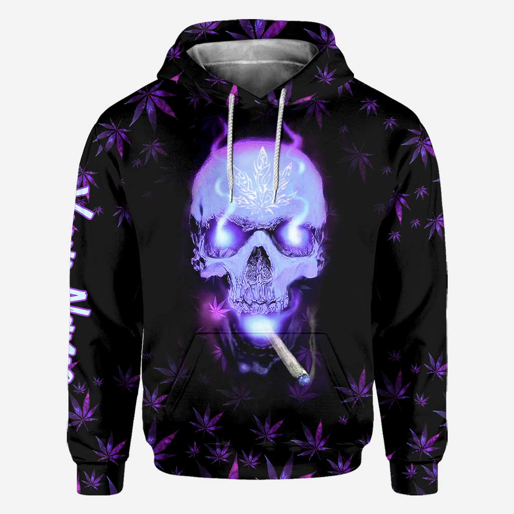 Skull Get High - Personalized Weed All Over T-shirt and Hoodie