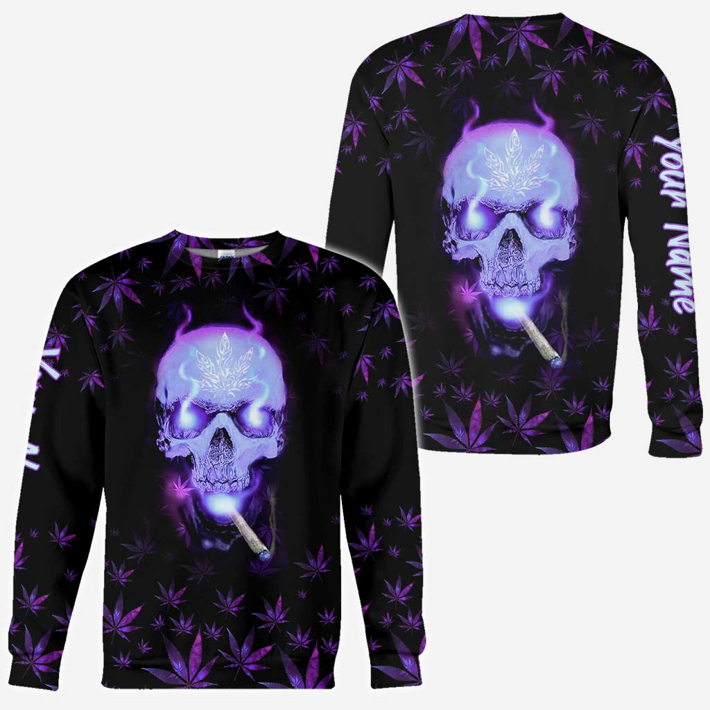 Skull Get High - Personalized Weed All Over T-shirt and Hoodie