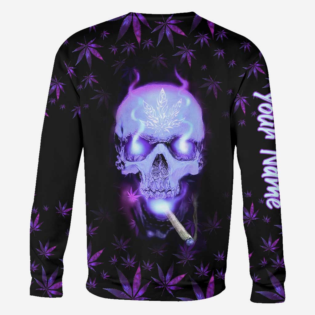 Skull Get High - Personalized Weed All Over T-shirt and Hoodie