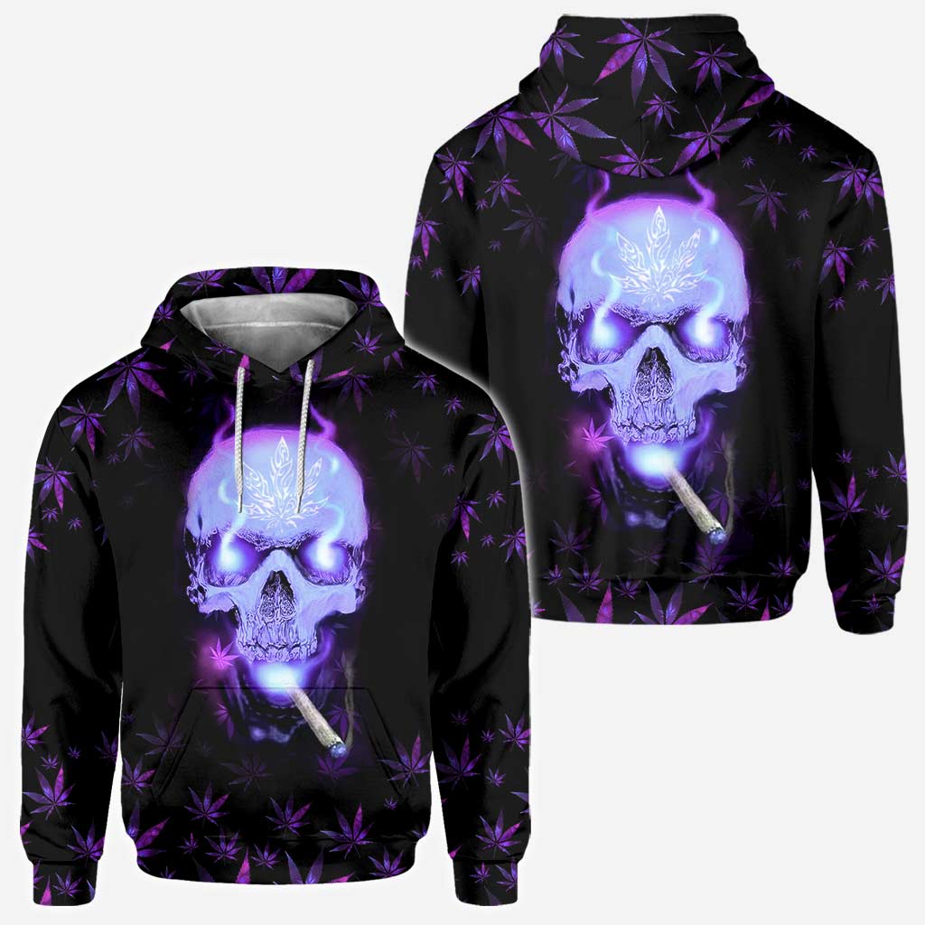 Skull Get High - Personalized Weed All Over T-shirt and Hoodie
