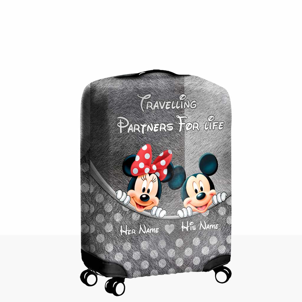 Traveling Partners For Life - Personalized Mouse Luggage Cover