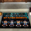 Don&#39;t Make Me Unleash My Flying Monkeys - Personalized Halloween Dog Doormat