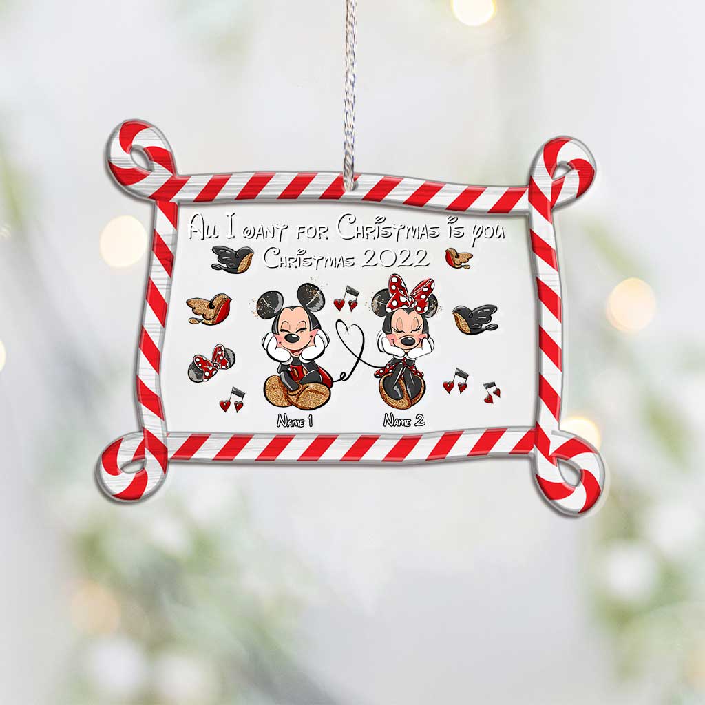 All I Want For Christmas Is You - Personalized Christmas Mouse Layers Mix Ornament