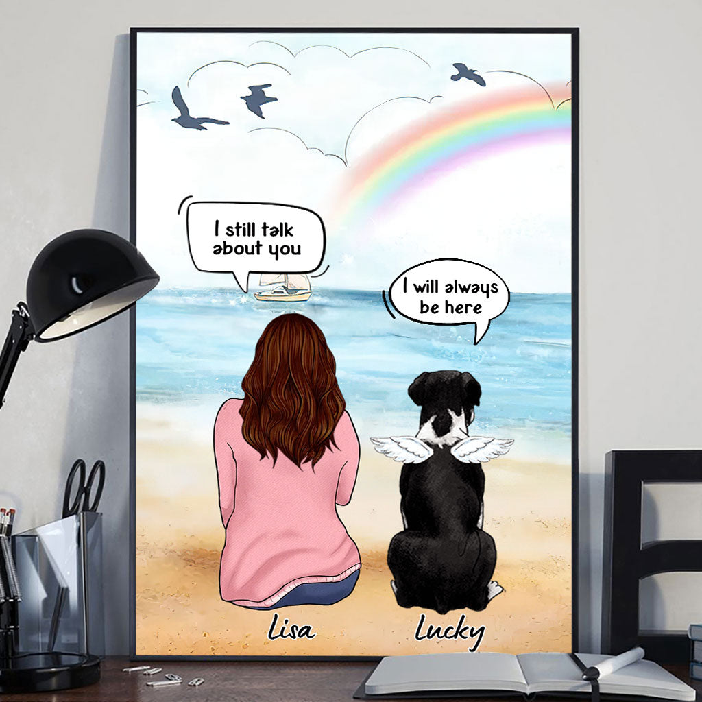 I Love You To The Moon - Personalized Dog Canvas And Poster