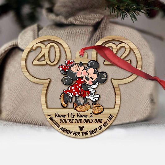 You're The Only One I Want To Annoy - Personalized Christmas Mouse Ornament (Printed On Both Sides)