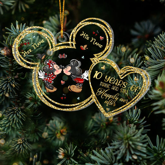 Still Happily Ever After - Personalized Christmas Mouse Transparent Ornament