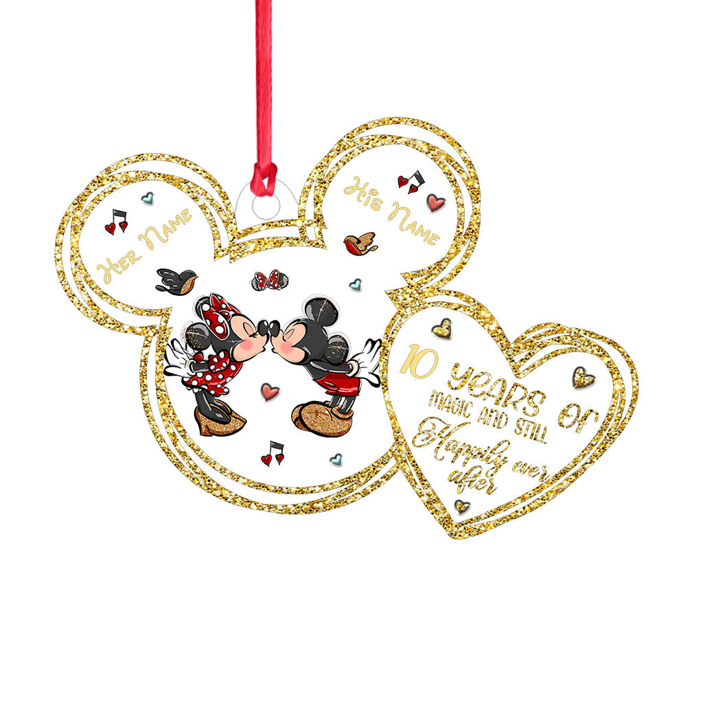 Still Happily Ever After - Personalized Christmas Mouse Transparent Ornament