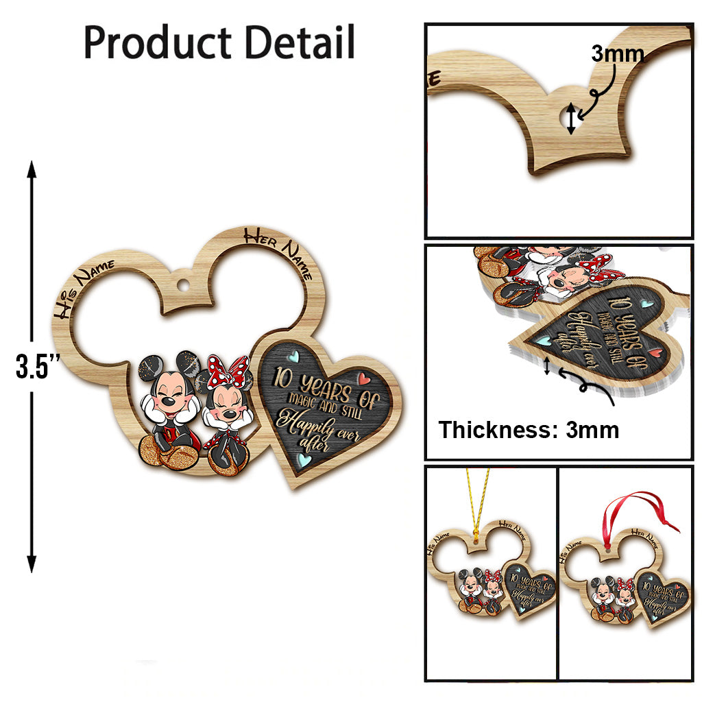 Still Happily Ever After - Personalized Christmas Mouse Ornament (Printed On Both Sides)