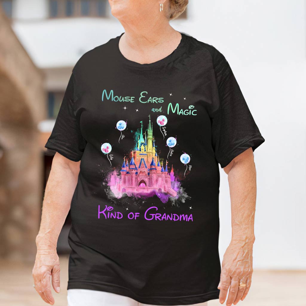 Mouse Ears And Magic Kind Of Grandma - Personalized Mouse T-shirt and Hoodie