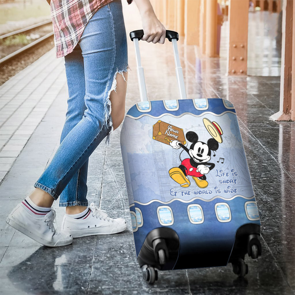 Life Is Short And The World Is Wide - Personalized Mouse Luggage Cover