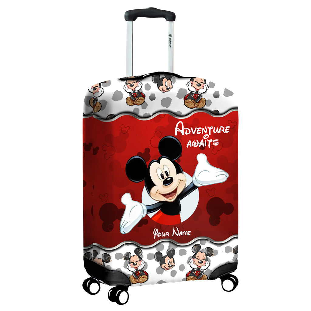 Adventure Awaits - Personalized Mouse Luggage Cover