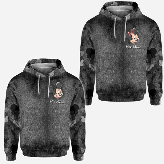 Forever To Go - Personalized Couple Mouse All Over T-shirt and Hoodie