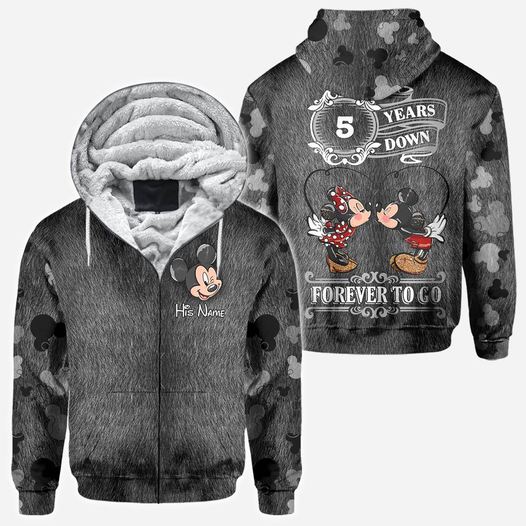 Forever To Go - Personalized Couple Mouse All Over T-shirt and Hoodie