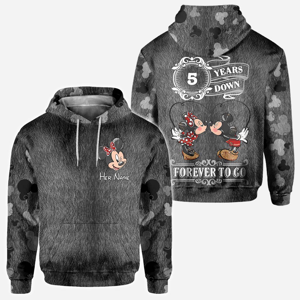Forever To Go - Personalized Couple Mouse All Over T-shirt and Hoodie