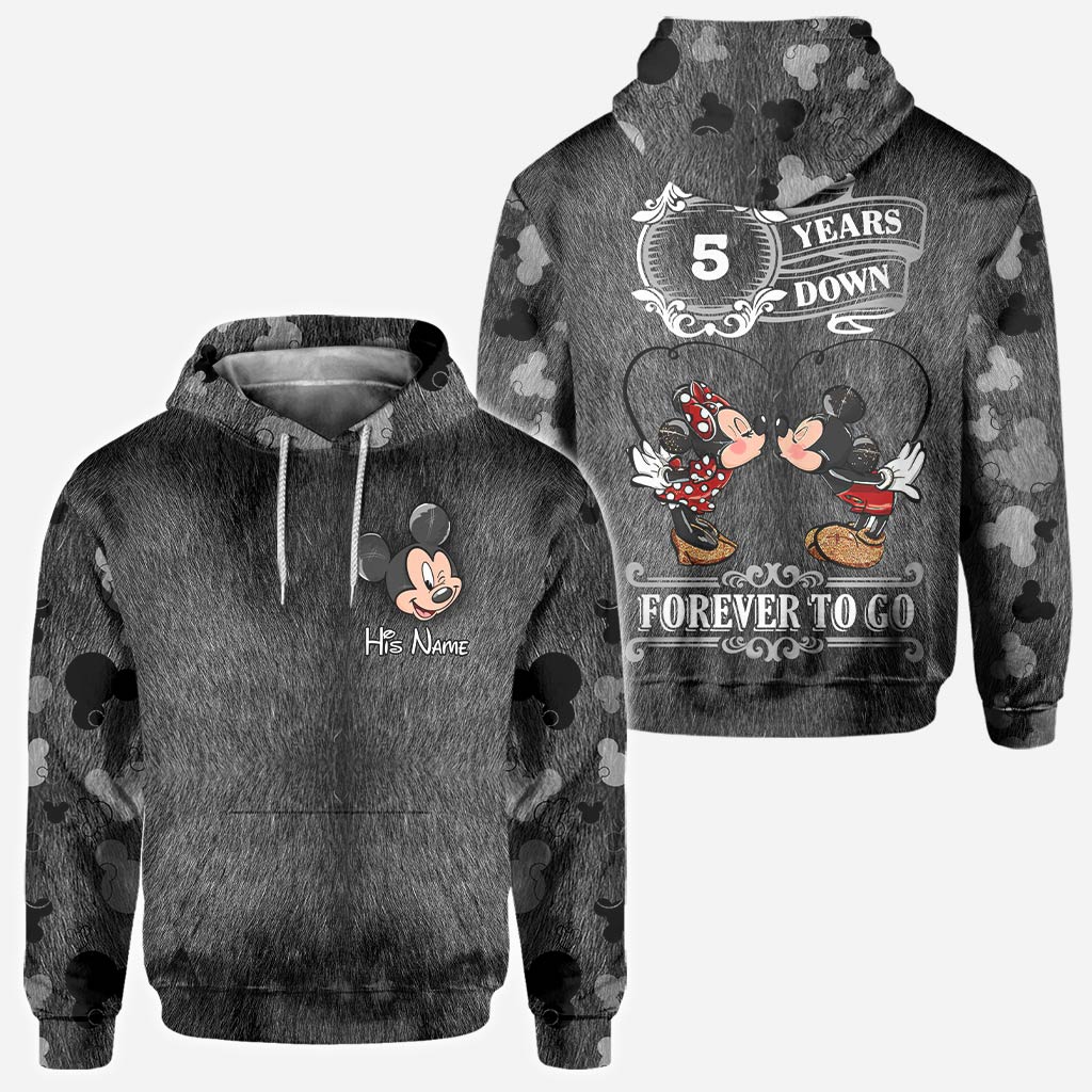 Forever To Go - Personalized Couple Mouse All Over T-shirt and Hoodie