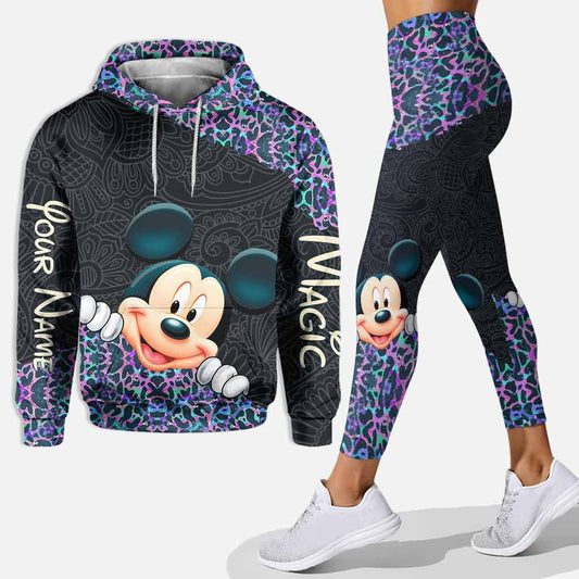 Holographic Leopard Mouse Ears - Personalized Hoodie and Leggings