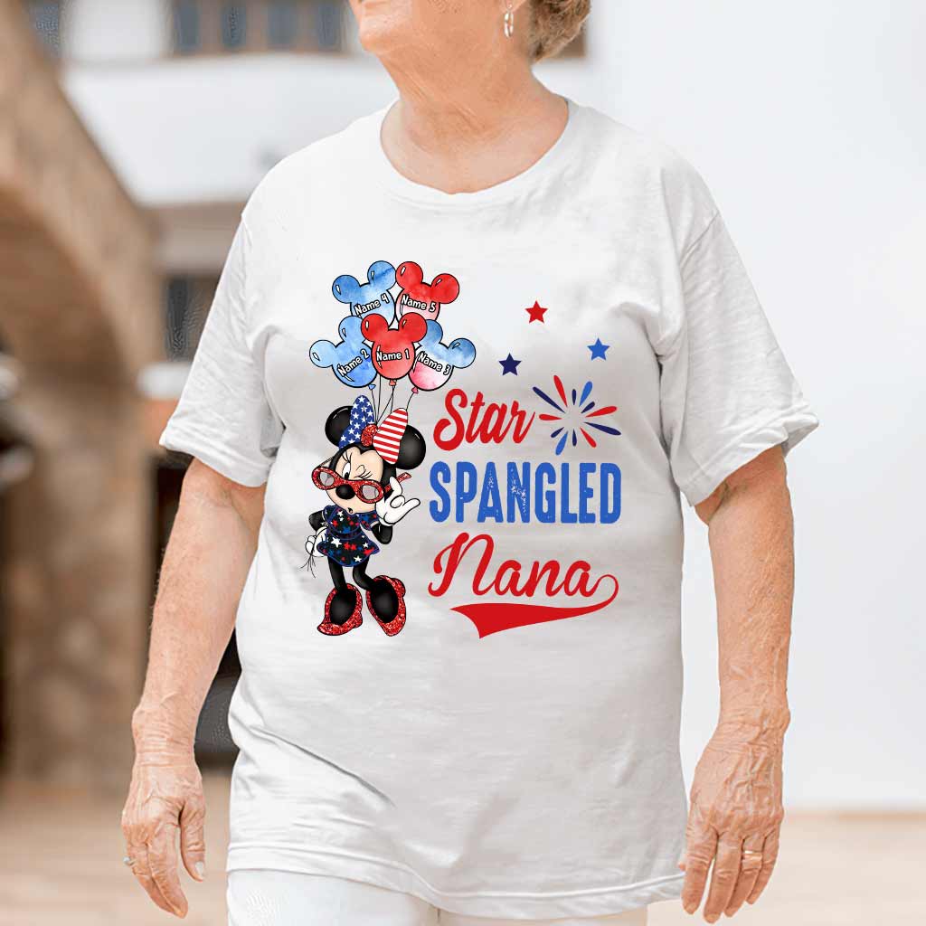Star Spangled Nana - Personalized Independence Day Grandma T-shirt and Hoodie