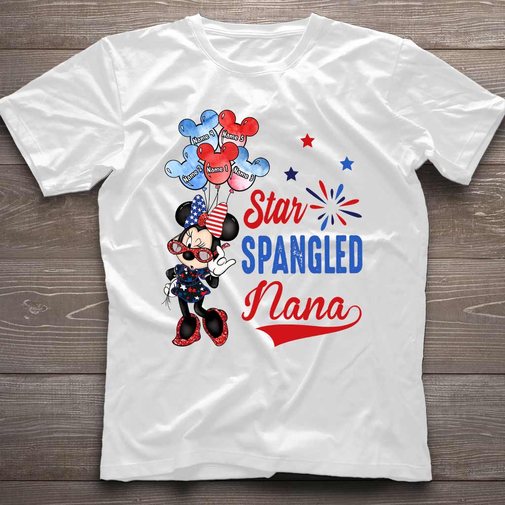 Star Spangled Nana - Personalized Independence Day Grandma T-shirt and Hoodie