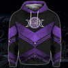 Unique Purple Triple Moon Witch All Over T-shirt and Hoodie