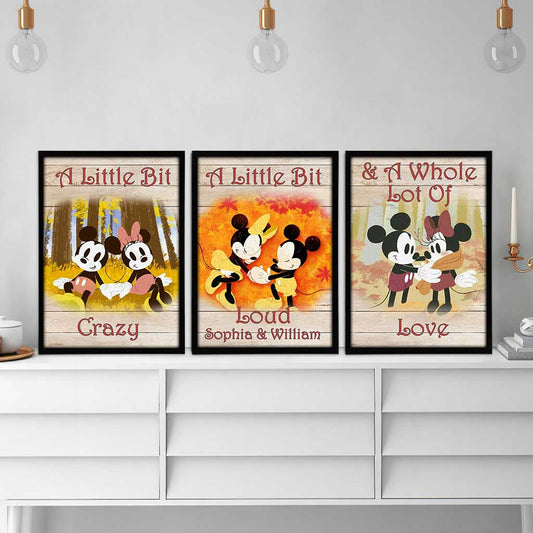 This Is Us - Personalized Fall Mouse Poster & Canvas Set
