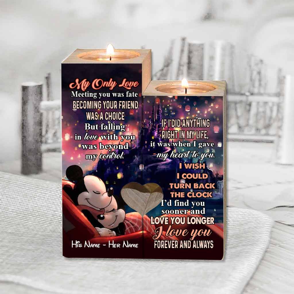 My Only Love - Personalized Mouse Candle Holder