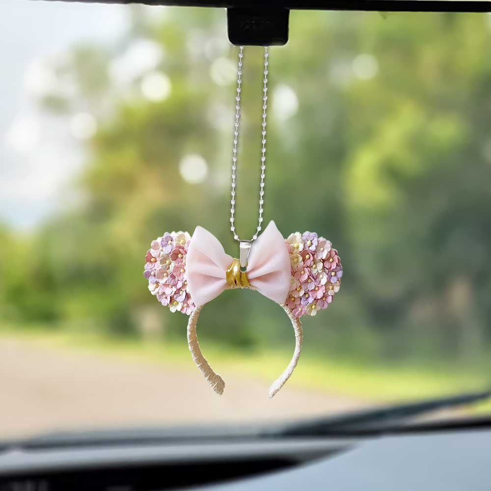 Flower Dance Mouse Ears - Car ornament (Printed On Both Sides)
