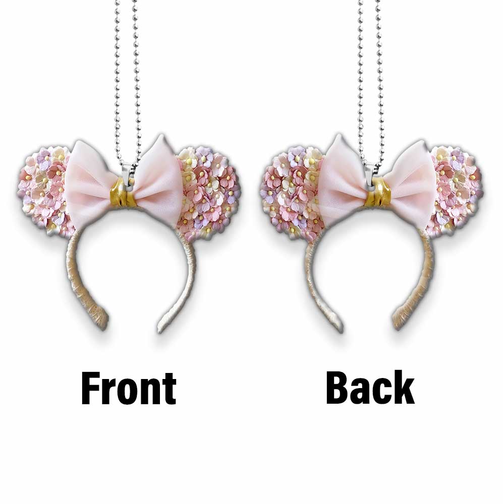 Flower Dance Mouse Ears - Car ornament (Printed On Both Sides)