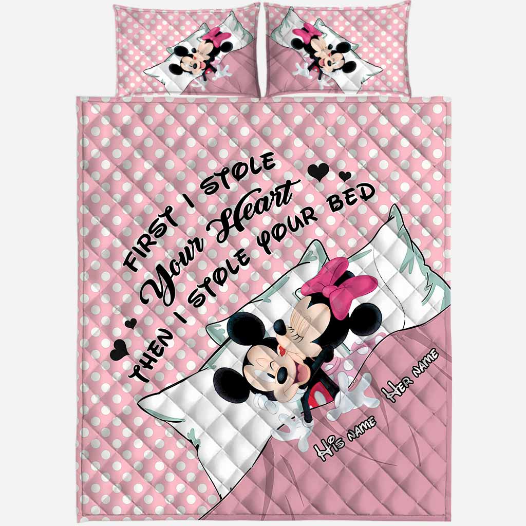 First I Stole Your Heart - Personalized Mouse Quilt Set