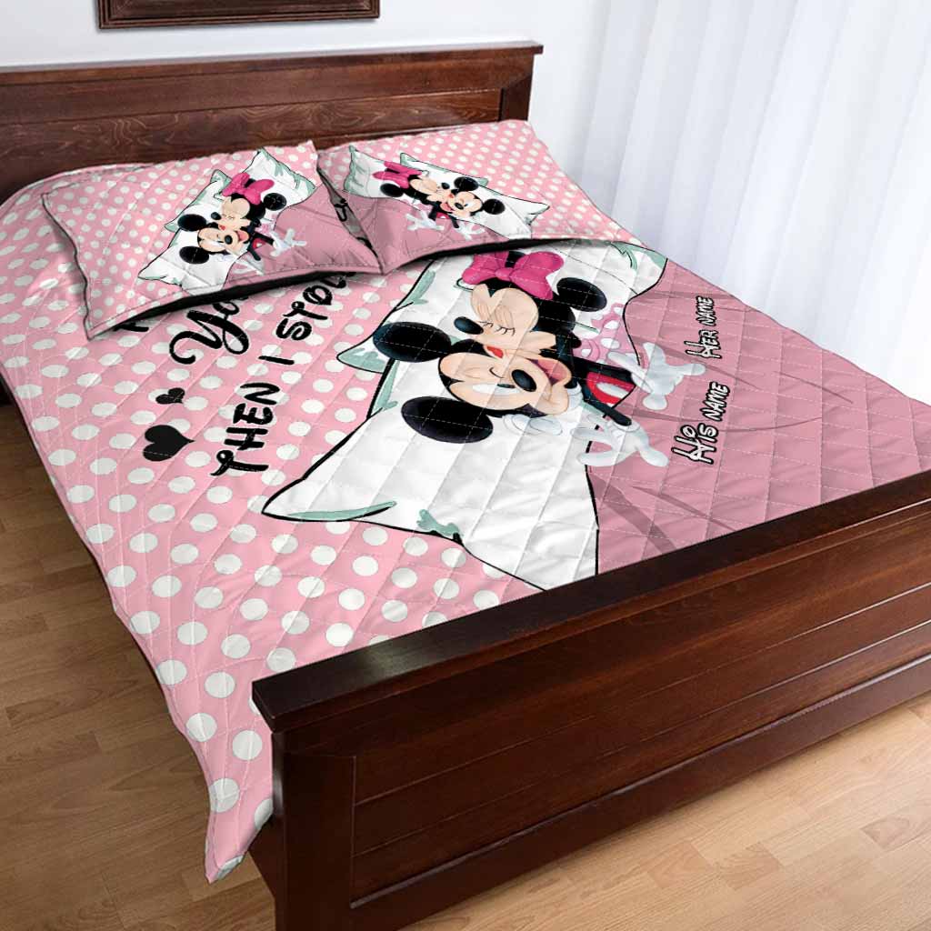 First I Stole Your Heart - Personalized Mouse Quilt Set