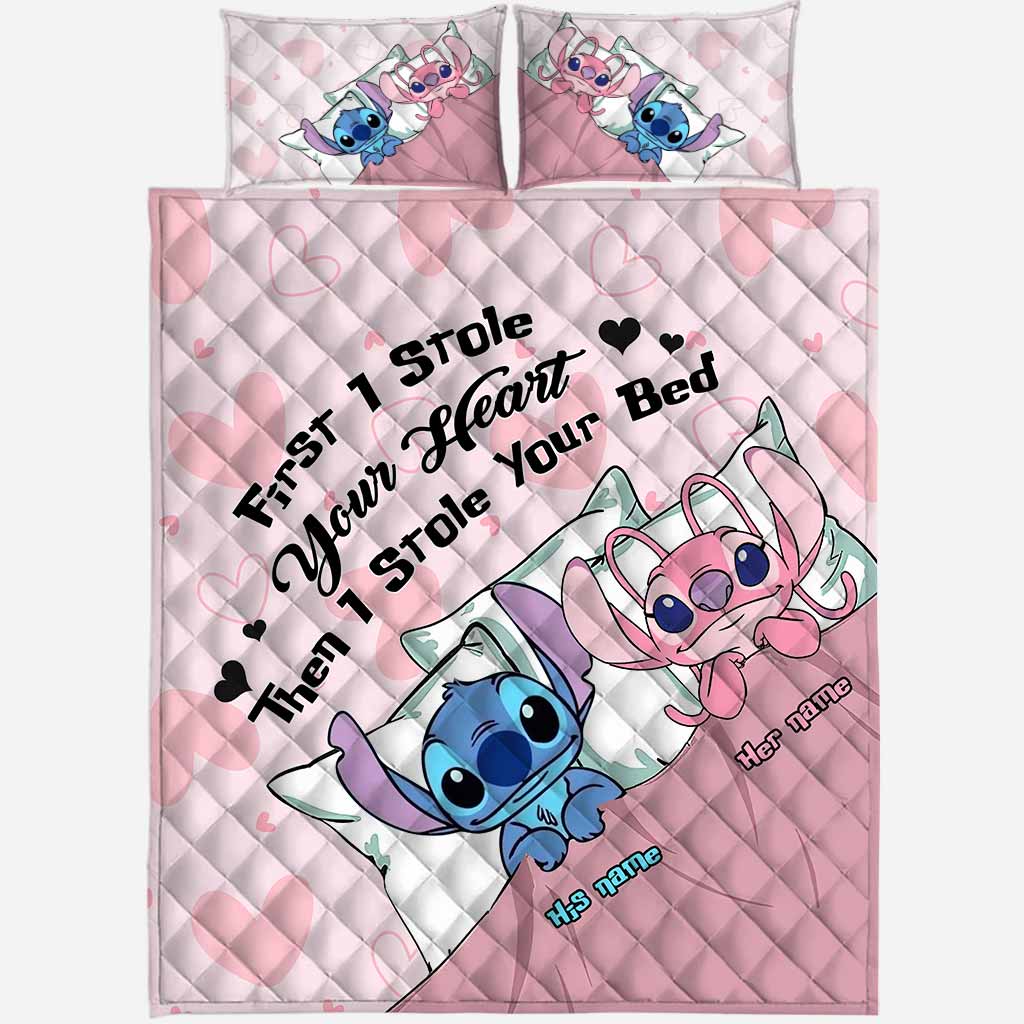 First I Stole Your Heart - Personalized Ohana Quilt Set