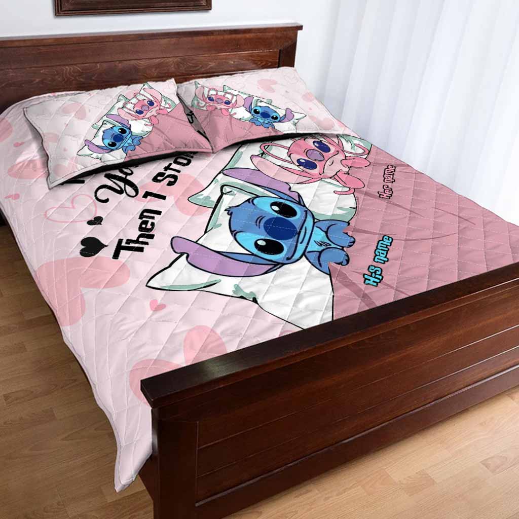 First I Stole Your Heart - Personalized Ohana Quilt Set
