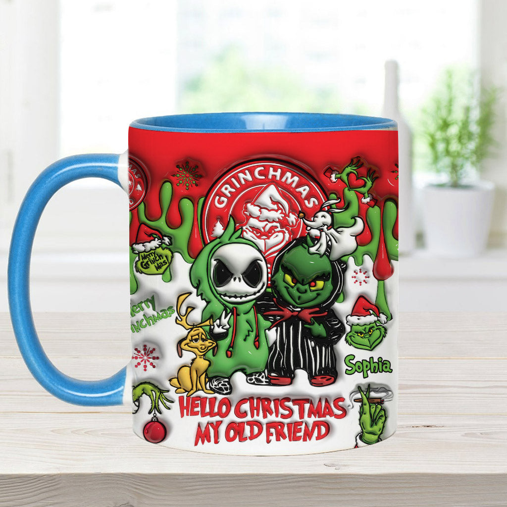 Hello Christmas My Old Friend - Personalized Stole Christmas Accent Mug