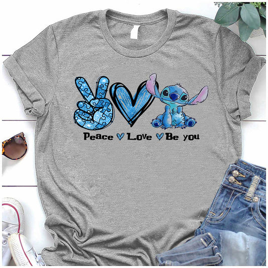 Peace Love Be You - Autism Awareness T-shirt and Hoodie