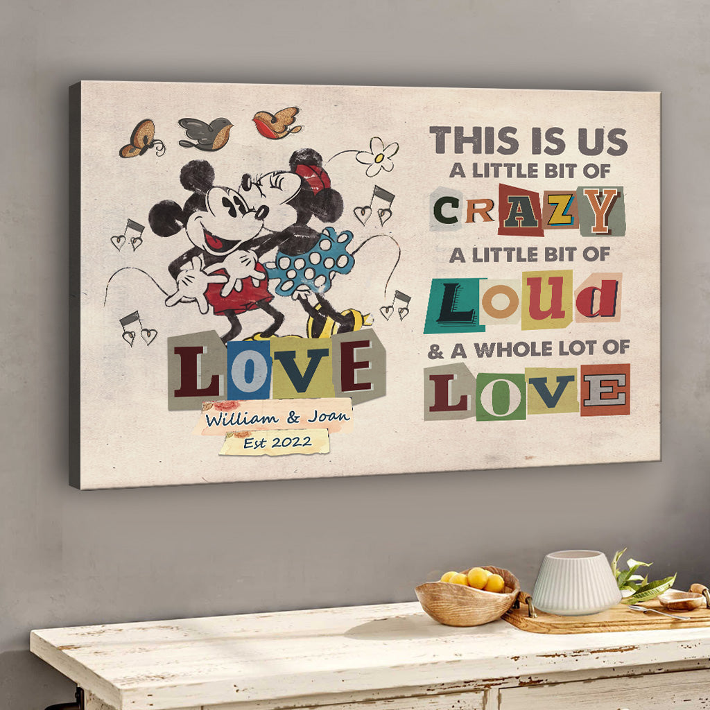 This Is Us - Personalized Couple Mouse Canvas And Poster